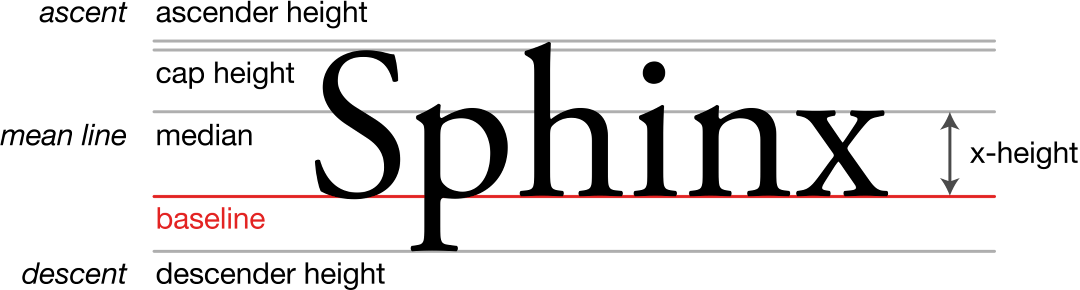 Typography line terms