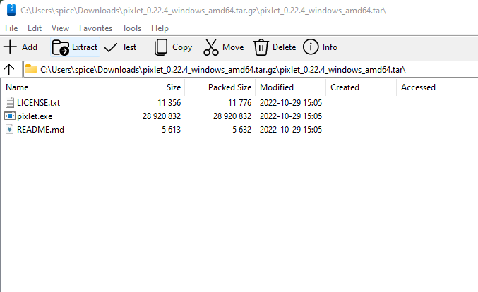 windows NanaZip extract